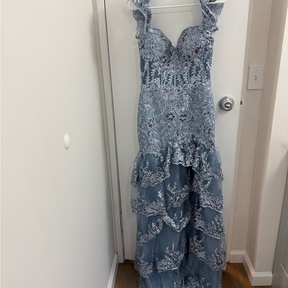 Amazon Dusty Blue Prom Dress
